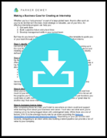 Build a business case for creating an internship