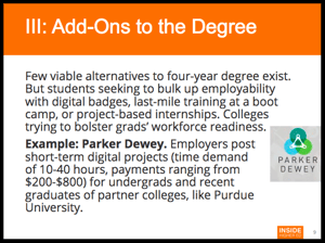 Add Ons To The Degree, From Inside Higher Ed's Special Report