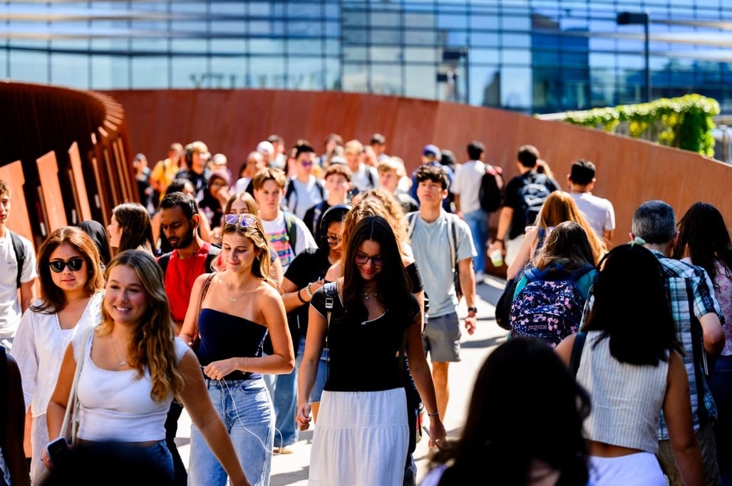 Northeastern University Students Walking Outside