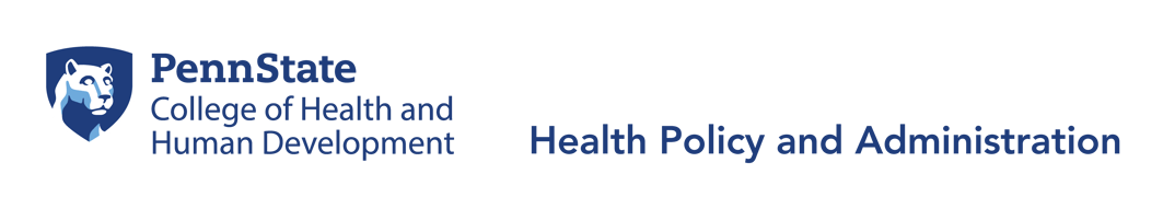 Penn State University, Health Policy and Administration Logo