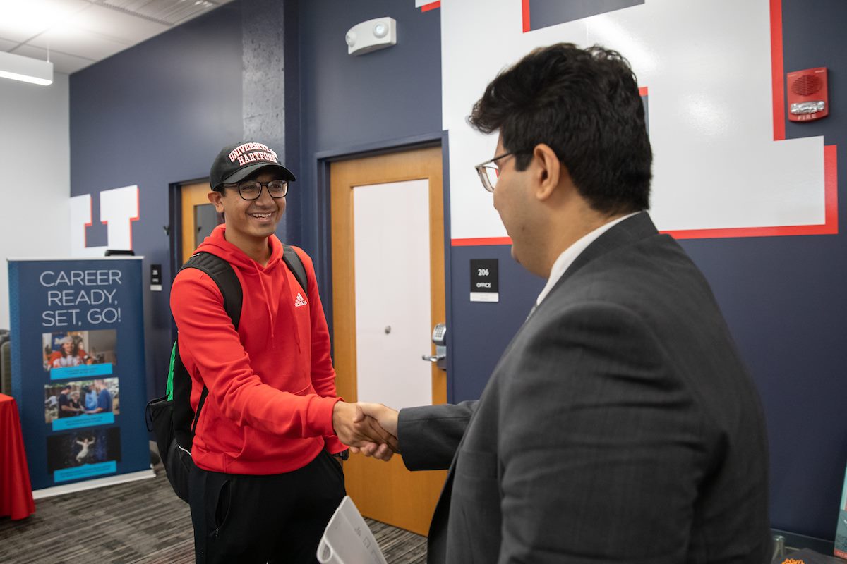 University of Hartford Student Meeting with Employer