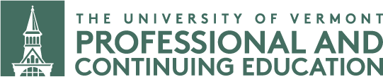 University of Vermont Professional and Continuing education logo