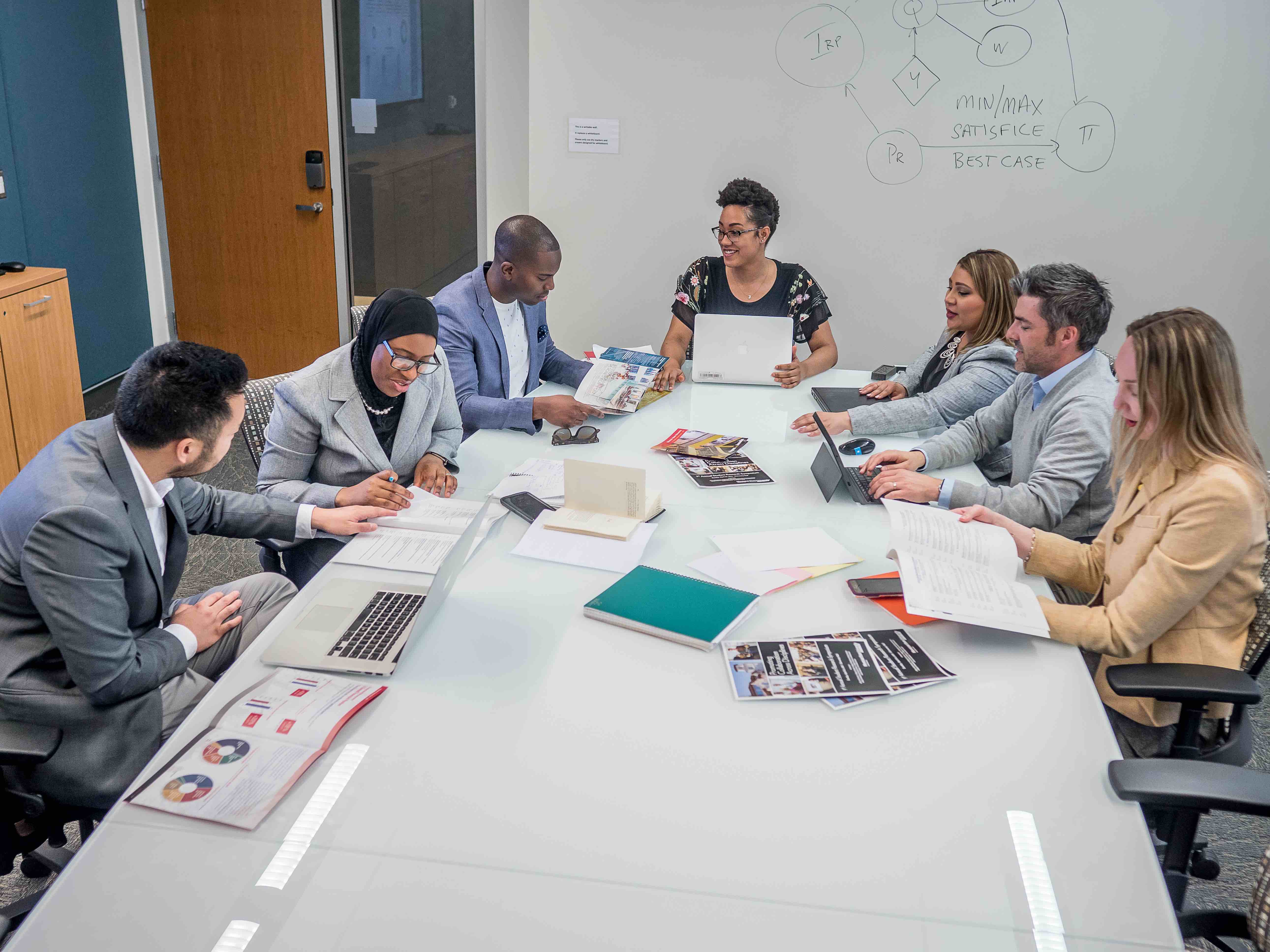 Montclair State University Students in Conference Room