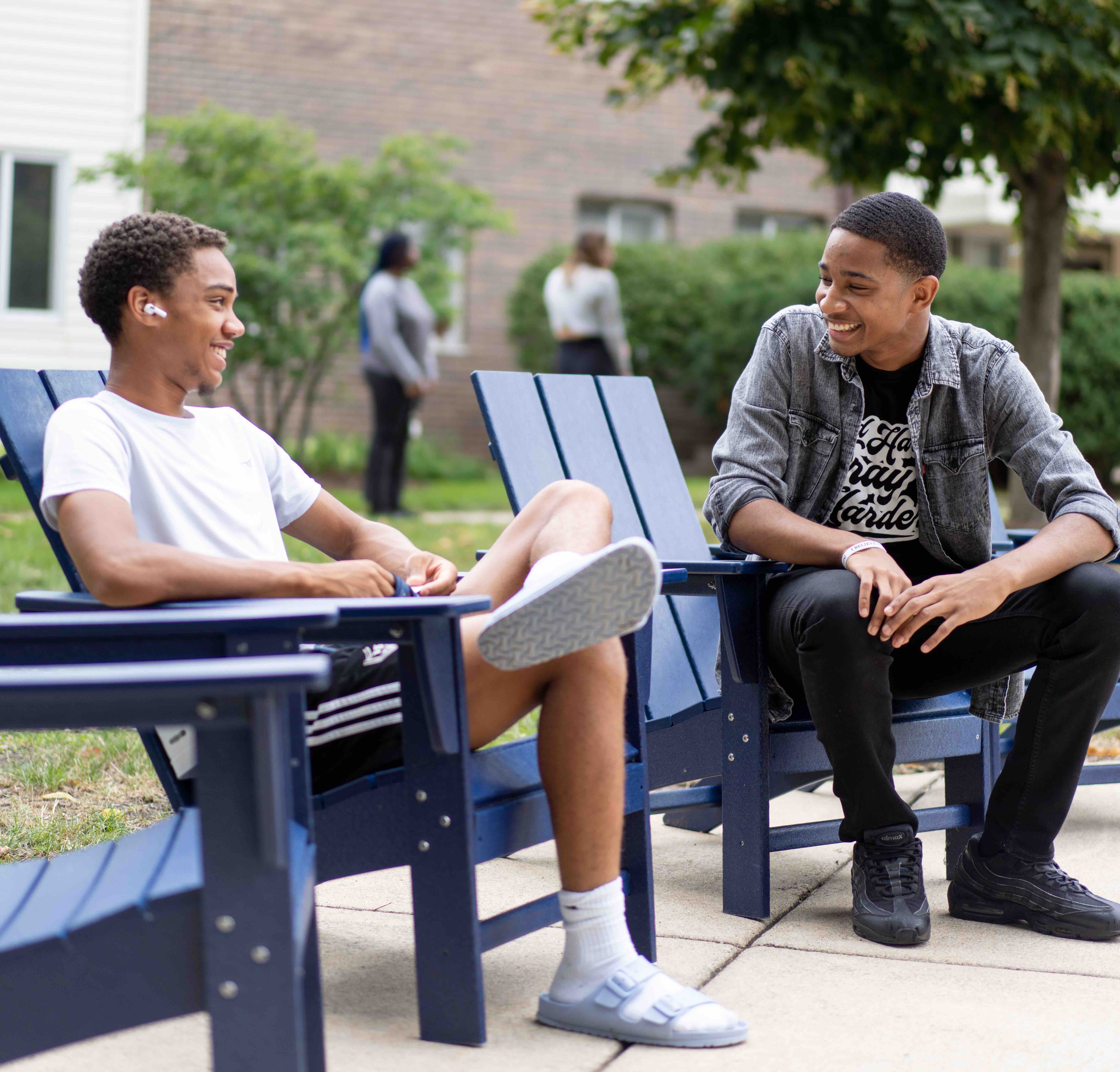 Trinity Christian College Students outside